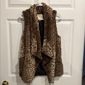 Altar'd State Brown Leopard Teddy Jacket
